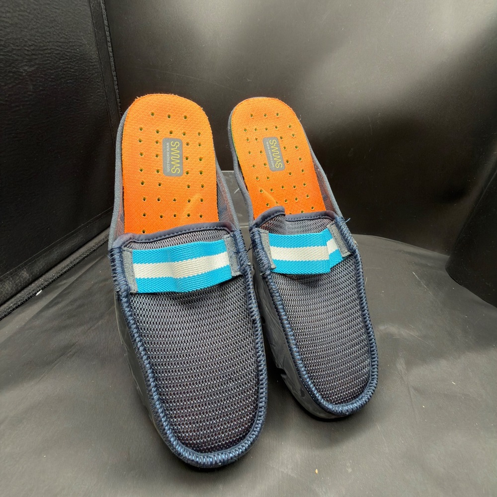Swims Mens 9 Breeze Wave Penny Slide Navy Blue Mesh Water Shoes Boat Loafers